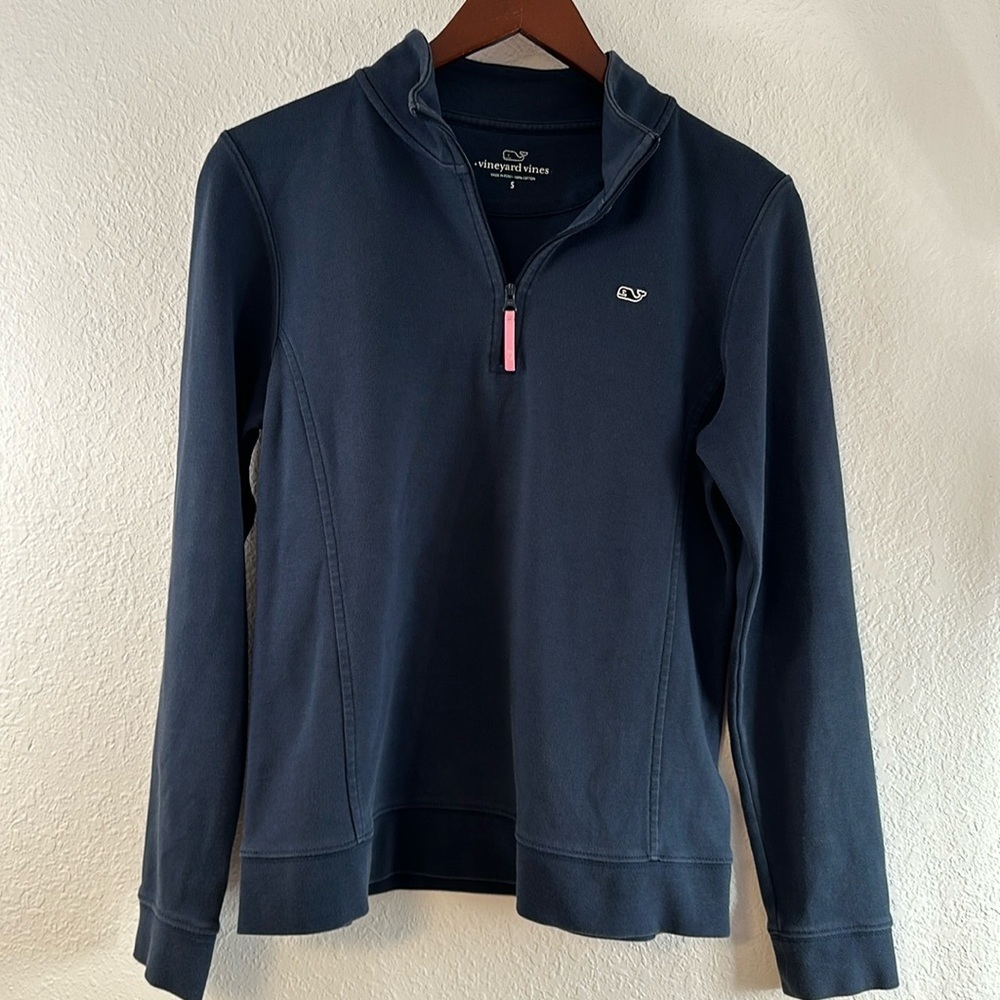 Vineyard Vines 1/4 Zip Navy sweatshirt size small